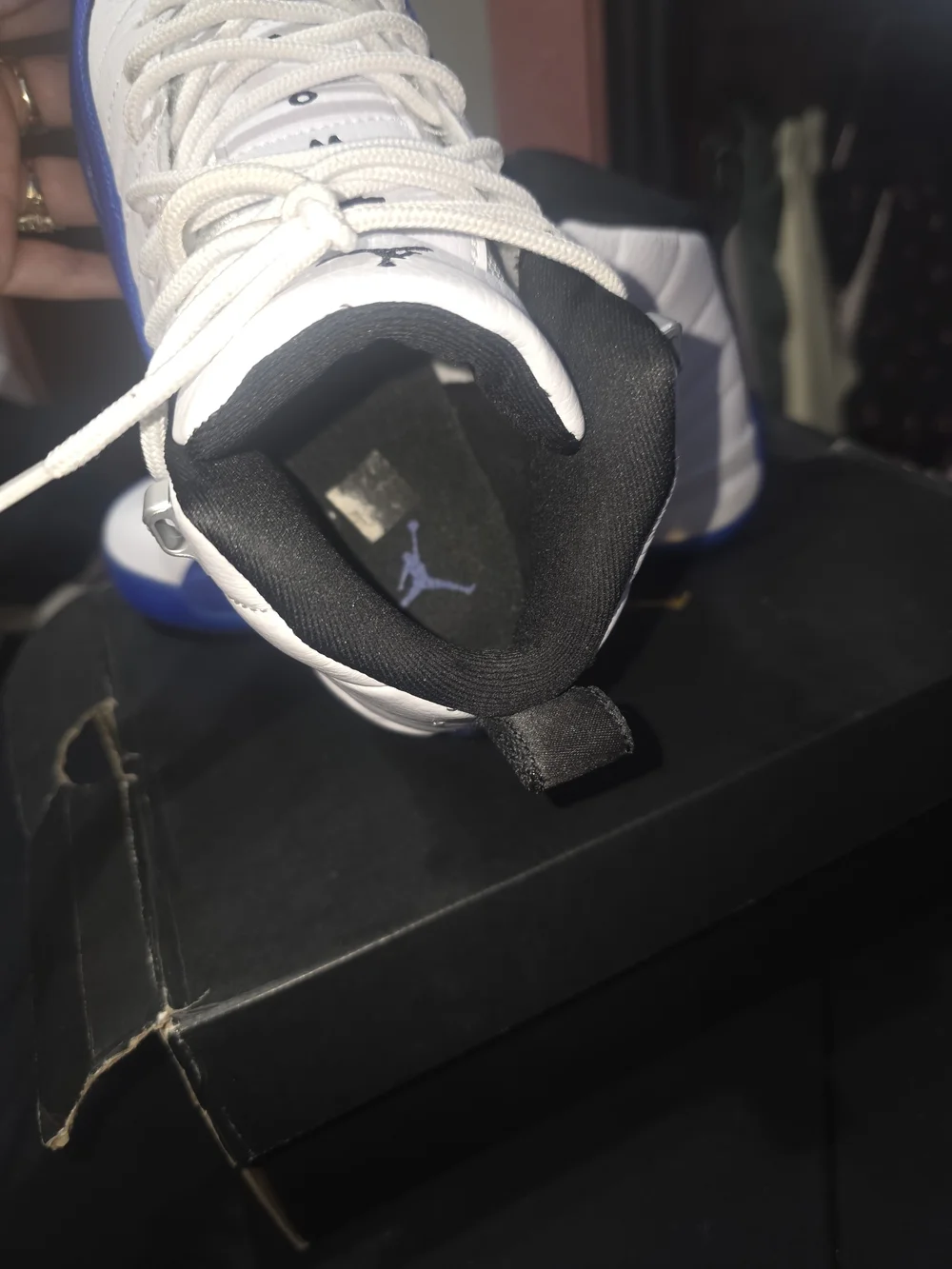 Jordan Retro 12 in White and Royal Blue